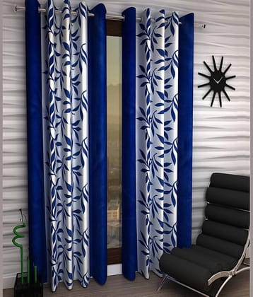 Sai Arpan Abstract Semi-Transparent Eyelet Curtain 9 ft ( Pack of 1 ) - Multi Color