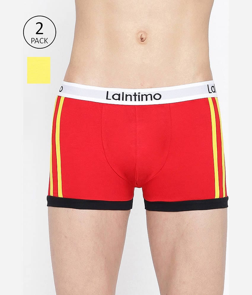 La Intimo Pack of 2 Cotton Trunks For Men's ( Multicolor )