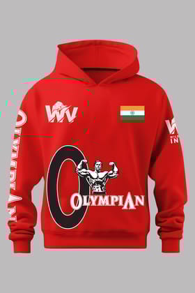 Olympian Arnold Schwarzenegger Limited Edition Hoodie (Red)-S
