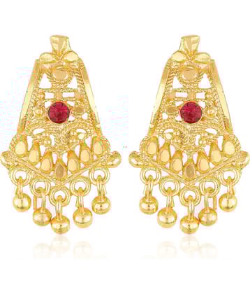 Vighnaharta - Golden Stud Earrings ( Pack of 1 )
