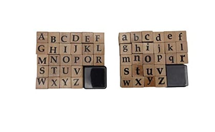 Alphabet Rubber Stamps Lower Upper Case for Journaling