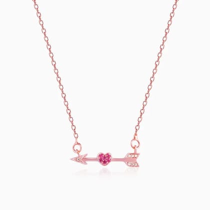 Rose Gold Cupid's Arrow Necklace