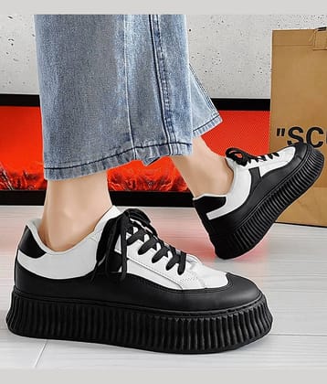 Asteroid Fashion Colorblock Men Casual Partywear Sneakers. Black Men's Sneakers