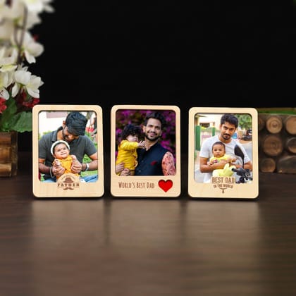 Fathers Day Frame Fridge Magnets - Set of 3