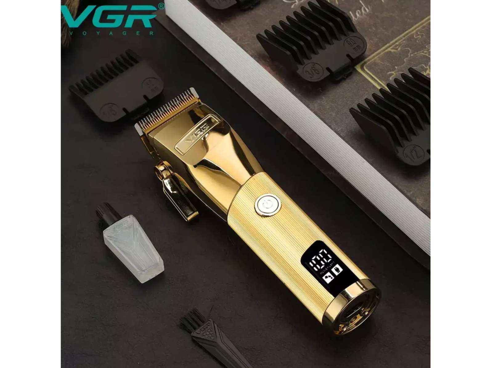 VGR V-681 Trimmer 200 min Runtime 8 Length Settings (Gold)