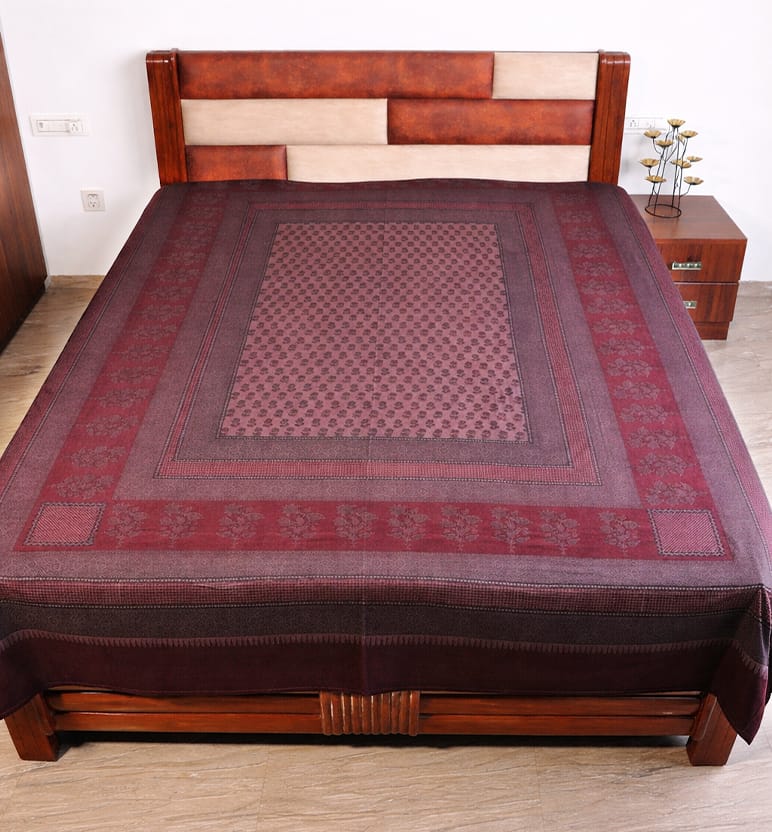Hand Block Printed Bagh Cotton Double Bed Sheet