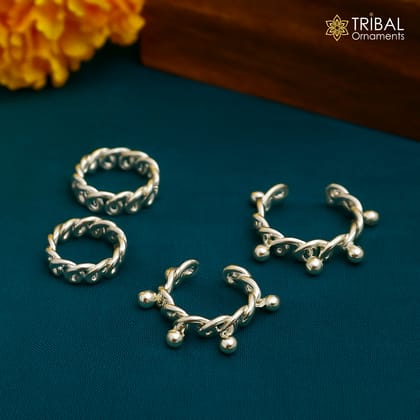 Baby Krishna Adjustable cuff kada and anklets pair, small size Lord Krishna Laddu Gopala wrist and foot jewelry set best gifting nsk546