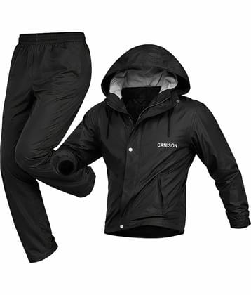 CAMISON Black Polyester Men's Rain Suit Set ( Pack of 1 )