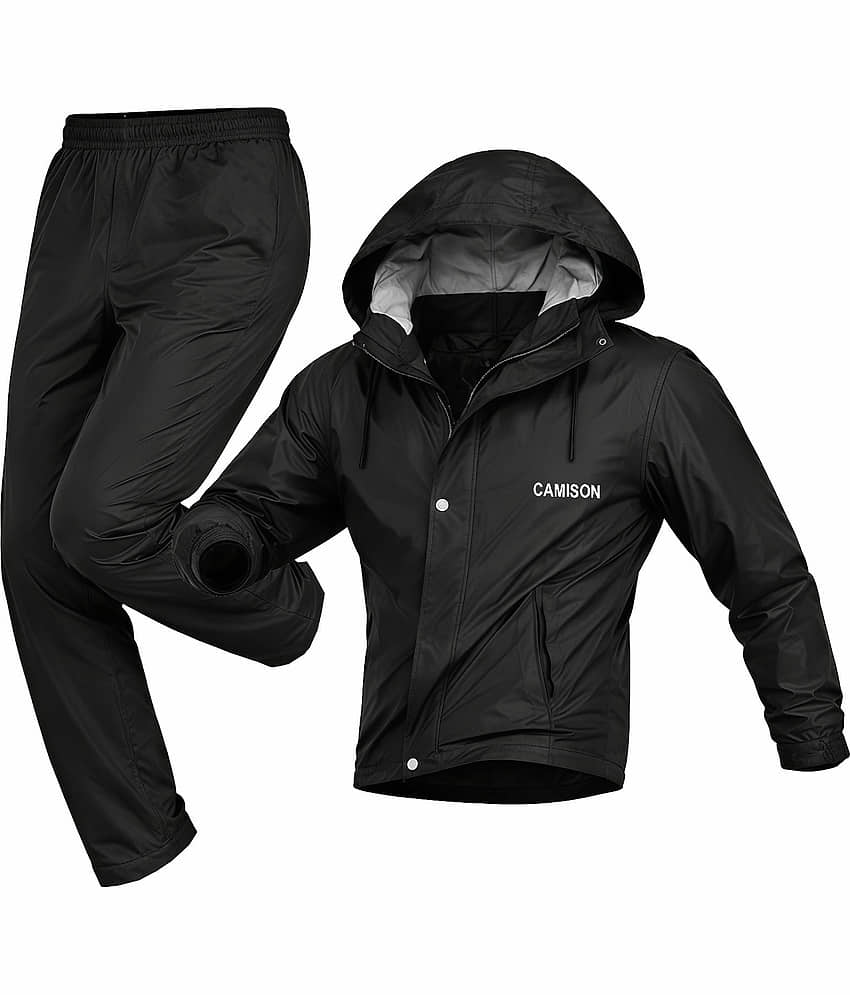 CAMISON Black Polyester Men's Rain Suit Set ( Pack of 1 )