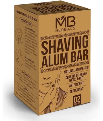 MB Herbals Alum Block Aftershave Splash 200 g Pack of 2