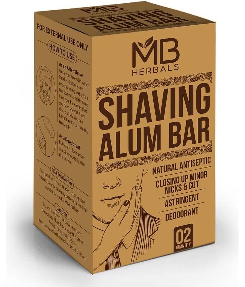 MB Herbals Alum Block Aftershave Splash 200 g Pack of 2