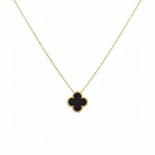 kimti2 in 1 Black And White Anti Tarnish Flower Necklace