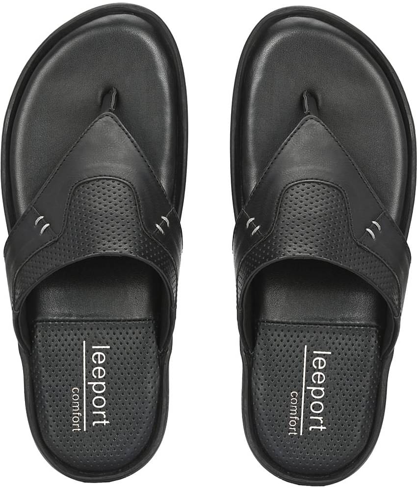 Leeport Brown Men's Leather Slipper