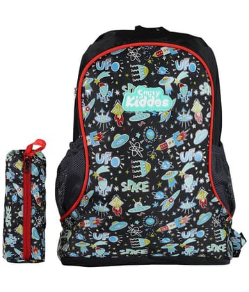 SmilyKiddos 15 Ltrs Black Polyester College Bag - Black