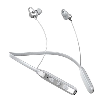 TecSox Verve Bluetooth Neckband | Metallic Touch + High Bass TecSox Verve Bluetooth Neckband | Metallic Touch + High Bass - White