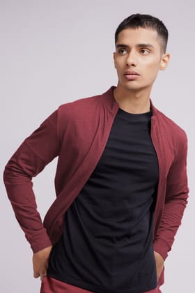 Full Zipper Jacket (Sangria)-S
