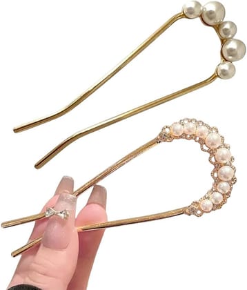 Blubby Gold Hair Sticks ( Pack of 2 )