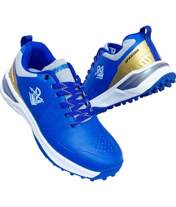 Spartan Legacy pro blue Blue,Gold Cricket Shoes