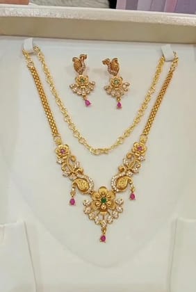 Elegant 1 Gram Gold Jewellery Necklace Set JYOTHI Collection