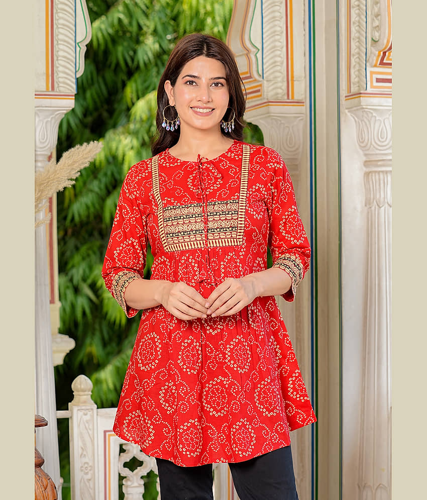 Cotton Short Kurti For Women (Pack of 1)