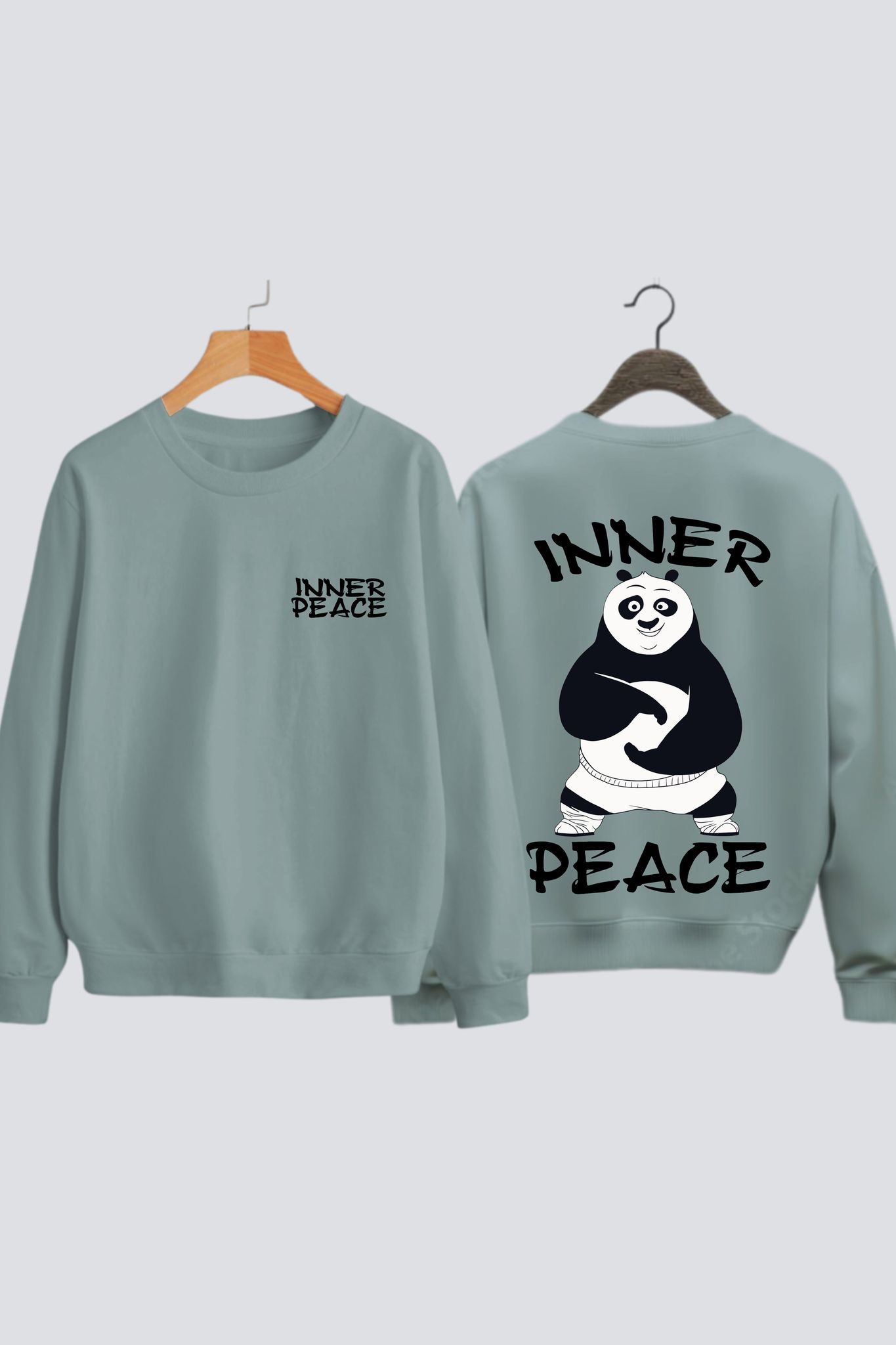 Inner Peace Kung Fu Sweatshirt-S - 40 / Mint Green
