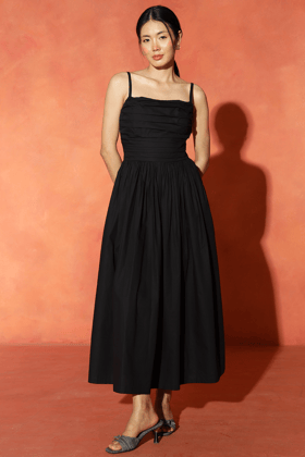 Emely Pocket Dress : Black-XS