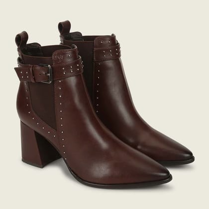 High Ankle Boots-Brown / 3