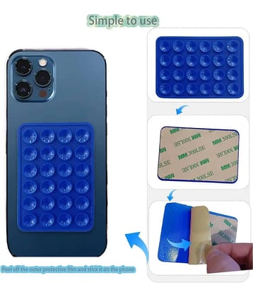 Silicone Suction Phone Case with 24 Suction Cups | Hands-Free Mobile Holder for Wall, Mirror, Glass, Tile, Car Dashboard | Universal Grip Cover for iPhone & Android Smartphones (Multicolor - 1 Pack )