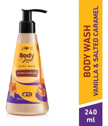 Plum BodyLovin' Vanilla Caramello Body Wash | SLS-Free Delcious Caramel Body Wash (240 ml)