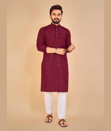 YUG ART - Yellow Cotton Regular Fit Men's Kurta Pyjama Set ( Pack of 1 )