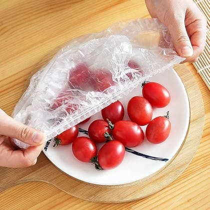 Fresh Keeping Bags Canning Lids  Reusable Elastic Food Storage Covers, Plastic Sealing Stretch Adjustable Bowl Lids, Universal Kitchen Wrap Seal Bags for Covering Food (Pack of 200).