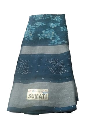 Elegant Sumati Silk Stone Embellished Saree