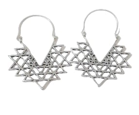 Handcrafted Spiral Brass Earrings - Elegant Silver-Plated Design, Allergy-Free, Unique Gift for Her