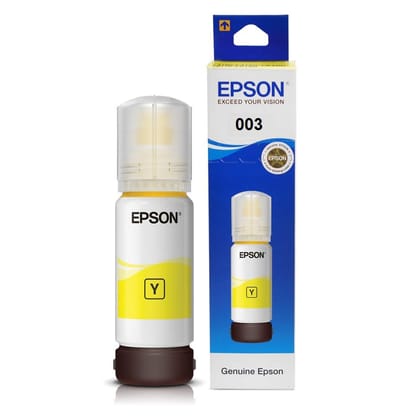 Epson 003 65ml Ink Bottle Yellow Compatible for EcoTank L1110/L3100/L3101/L3110/L3115/L3116/L3150/L3151/L3152/L3156/L5190  