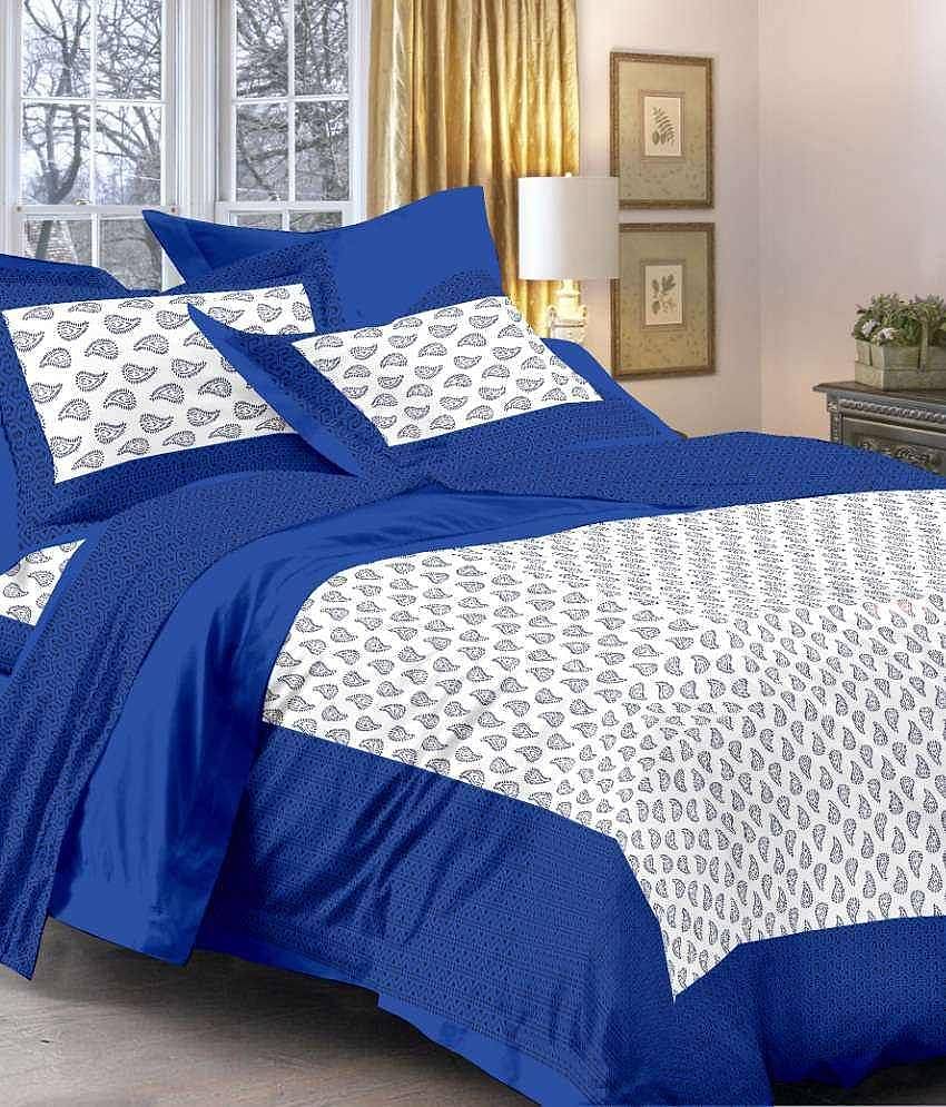 Uniqchoice Cotton 1 Bedsheet with 2 Pillow Covers ( x )