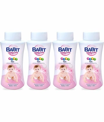 Babit Baby Powder Ideal For Newborn & kids Enriched with Khus and Amba Haldi 100g ( Pack of 4 )