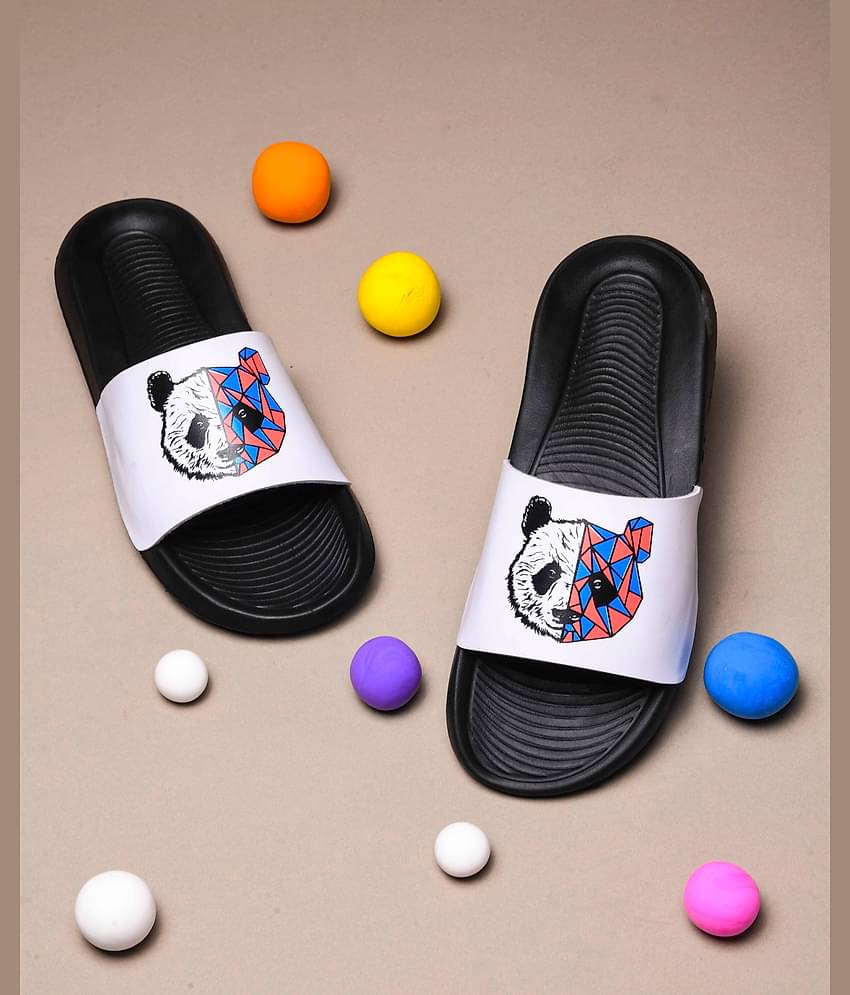 Q tick White Men's Slide Flip Flop