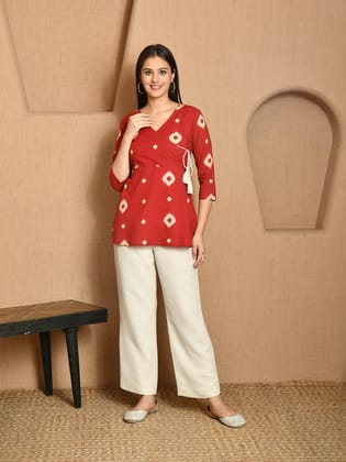 Ethnic Day Tunic-XS / Red
