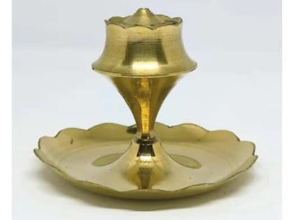 Brass Agarbathi Stand Traditional Incense Holder for Pooja - 2 inch