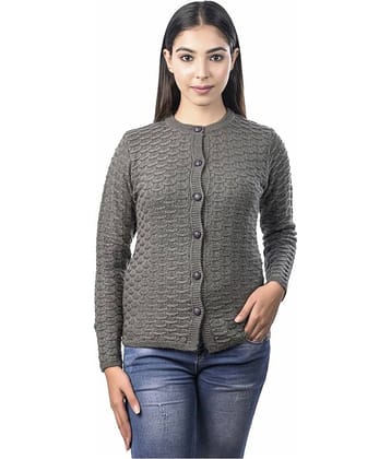 Ogarti Acrylic Grey Buttoned Cardigans