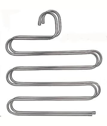 PINDIA - Stainless Steel Standard Clothes Hangers ( Pack of 2 )