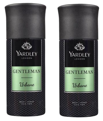 Yardley London Gentleman Urbane body spray 150 ml each (Pack of 2) Body Spray - For Men & Women - 300ml
