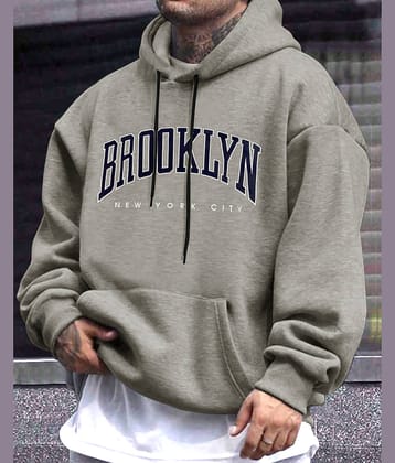 Eyebogler Fleece Hooded Men's Sweatshirt - Grey ( Pack of 1 )