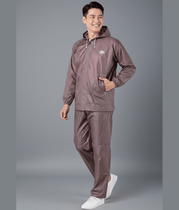 Sindon Brown Nylon Men's Rain Suit Set ( Pack of 1 )