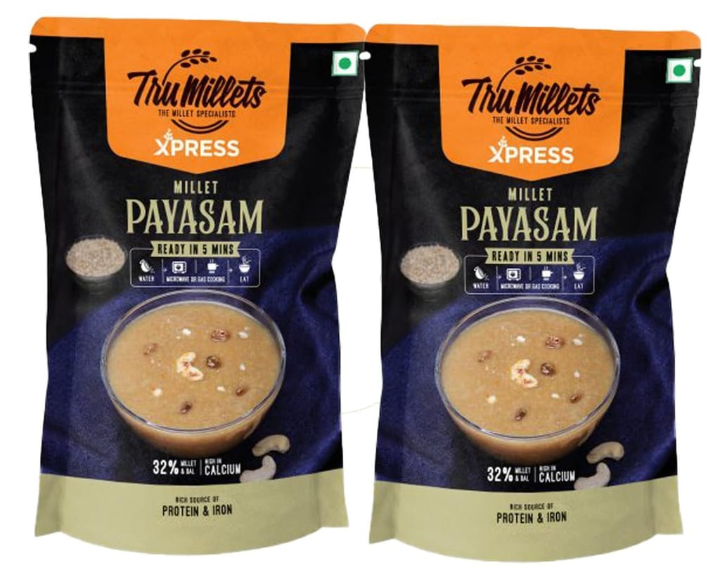 Trumillets Instant Kodo Millet Payasam Mix| | Ready to Cook | Tasty Ready to Eat Payasam | No Artificial Colors and Flavours | Gluten Free Low Fat Sweet (Each 180 Gm Pack of 2)