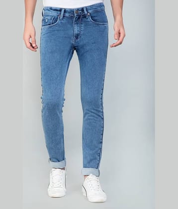 HJ 53 - Light Blue Cotton Slim Fit Men's Jeans ( Pack of 1 )