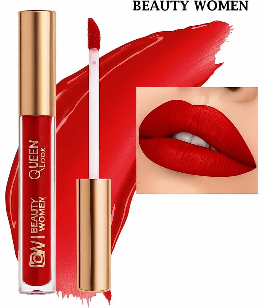 Beauty Women Red Matte Long Lasting Liquid Lipstick ( Pack of 1 )