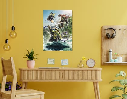"TEENAGE MUTANT NINJA TURTLES: MOVIE"- Shiny & Sturdy Metallic Poster  Art That Pops & Sticks (Literally!)-A3