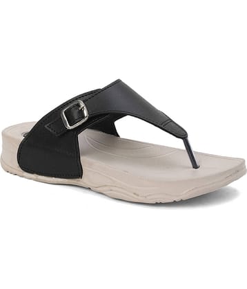 Cozy Wear Black Women's Leather Slipper