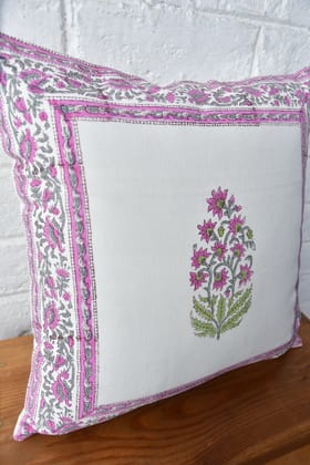 Shaahi Buta HandBlock Cotton Cushion Cover | Royal Elegance Shaahi Buta HandBlock Cotton Cushion Cover | Royal Elegance